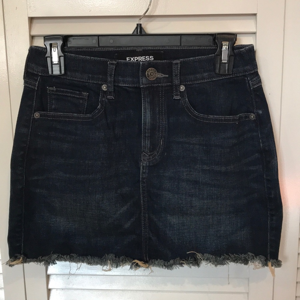 Express Denim Mini Skirt